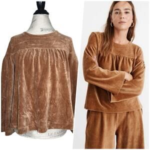 Texture & Thread Madewell | Women | Warm Hickory Corduroy Swing Top | Size Small